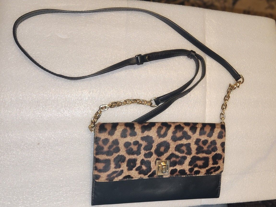 Michael Kors Leopard Print Crossbody Purse/wallet