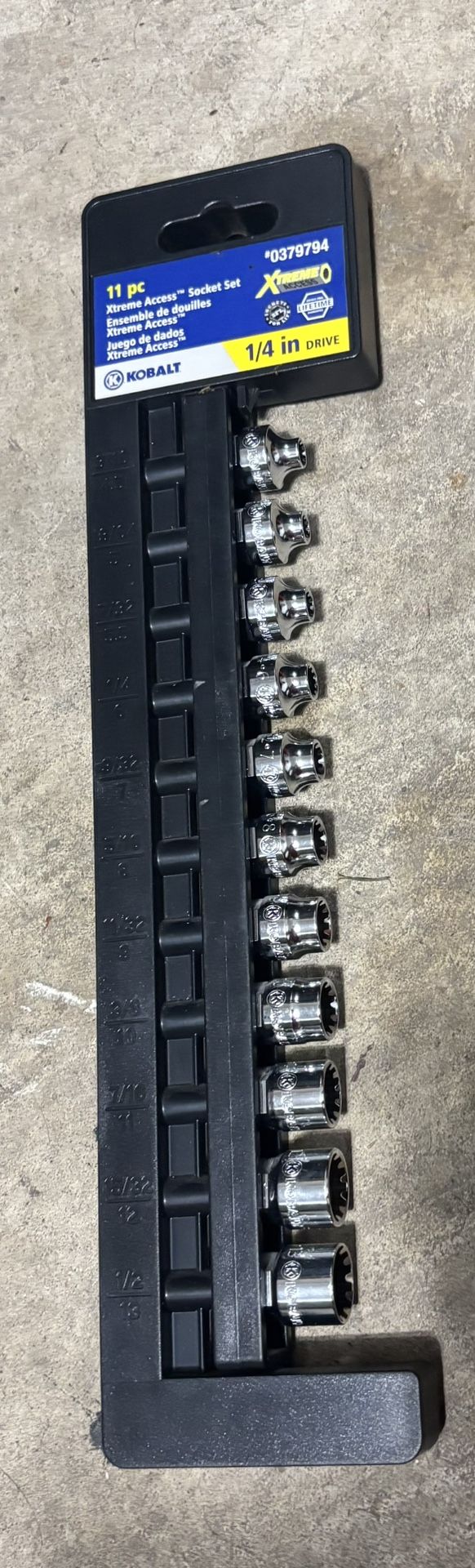 Kobalt 11 Piece Extreme Socket Set 1/4”