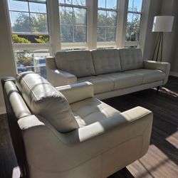 Genuine Leather Sofa & Chair from Harvey’s  