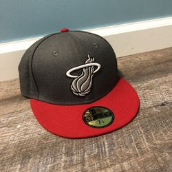 Miami heat red and grey hat