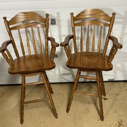 Swivel Barstool With Armrest