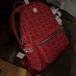 AUTHENTIC Candy Red MCM Backpack! Brand New!