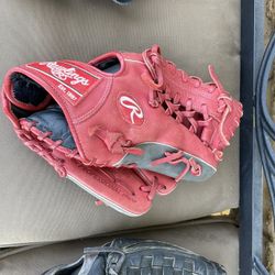 Gg Elite Rawlings Red And Grey Glove 
