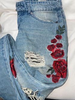 Rose Blue Ripped Skinny Jeans Mens