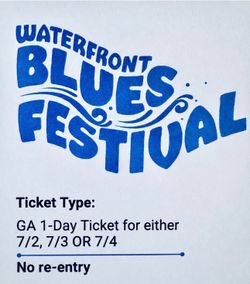 Blues Festival Single Day Tickets