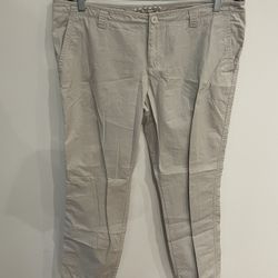 Vintage Womens Old Navy Khaki Pants Boot Cut Low Waist Zipper Pockets Size 12