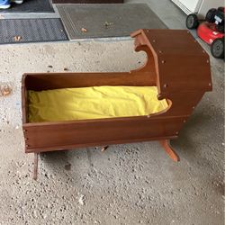 Antique Handmade Solid Cherry Cradle 