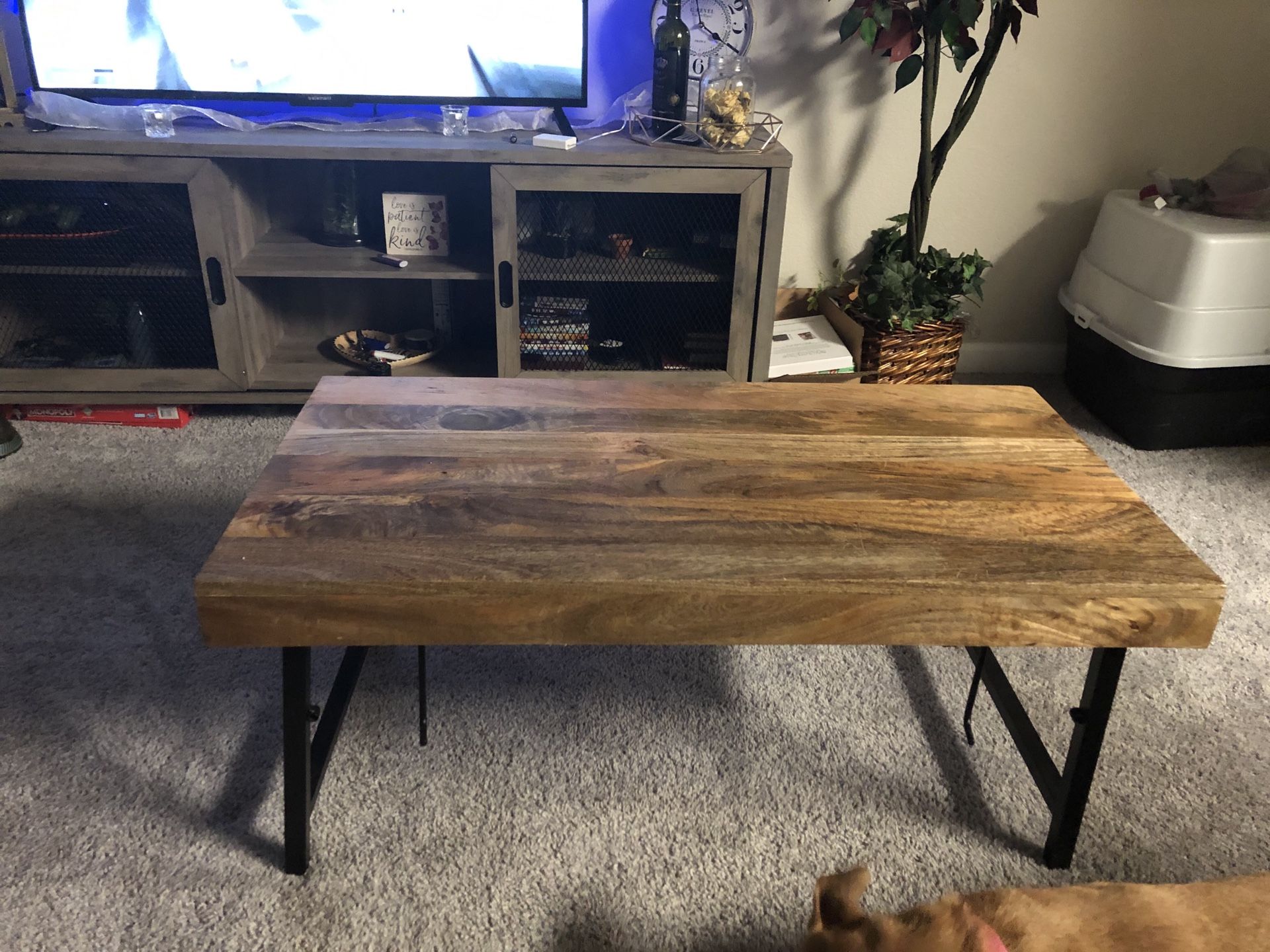 Wooden coffee table