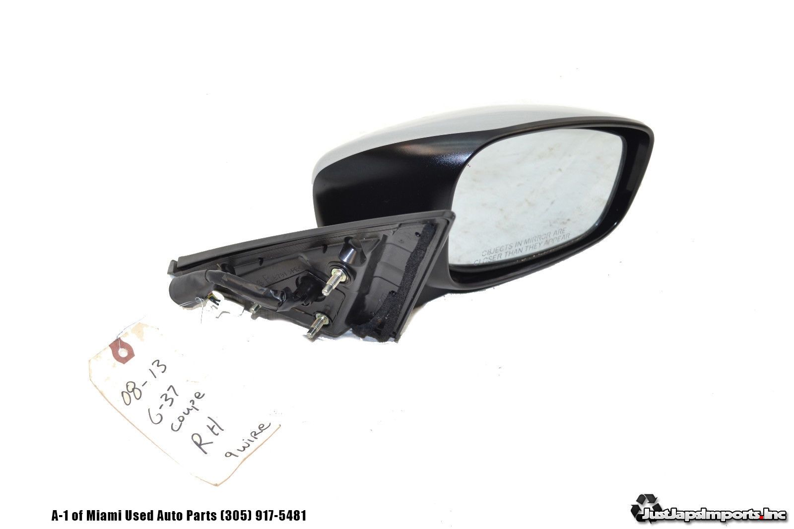 08-13 INFINITI G37 COUPE OEM RIGHT PASSENGER HEATED MEMORY DOOR MIRROR G37S G37X