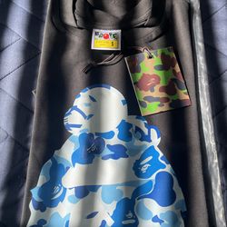 Black and blue Bape tee shirt