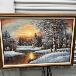 Beautiful Framed And Signed Scenic Original Painting 
