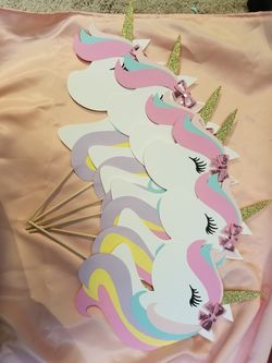 Unicorn centerpiece cutouts