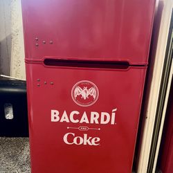 Bacardi & Coke 2-Door Mini Fridge with Freezer - Works Great!