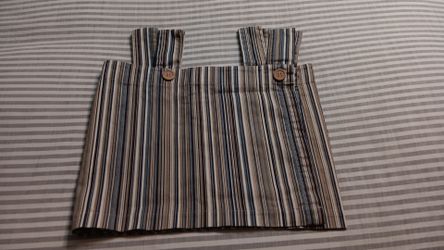 Nice 1 set 8 loop each brown striped curtains 16x58
