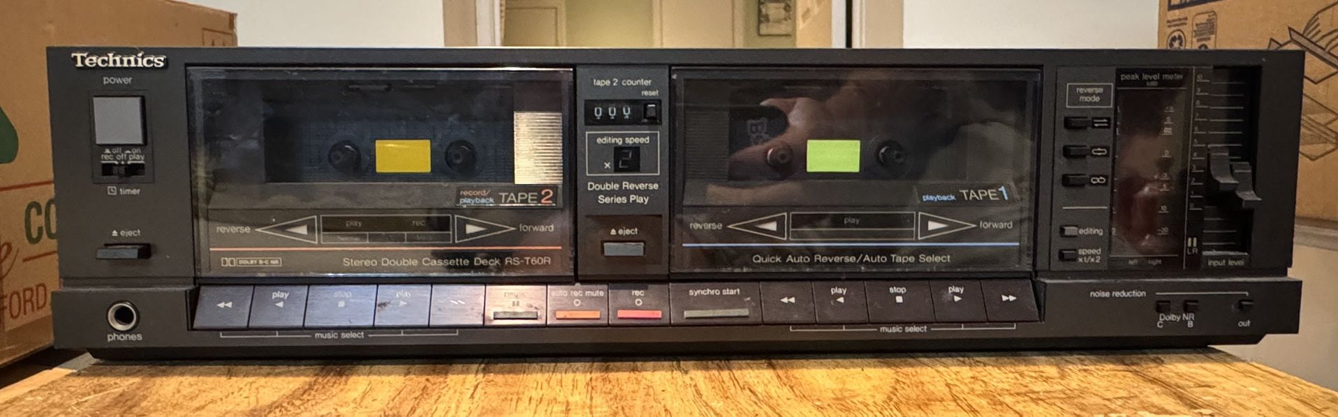 Double stereo cassette deck