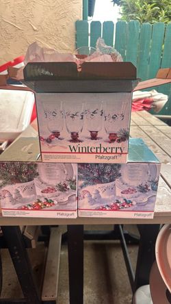 Winterberry water goblets set of 4 14 fl oz