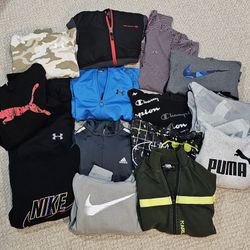 Boys Hoodies Zip Ups Under Armour, Nike, Puma