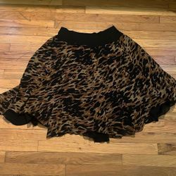 Reversible Leopard Skirt 
