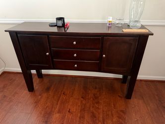 Dark Wood Sideboard Buffet Cabinet