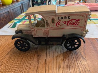 Vintage 1930s Cast Iron Coca Cola Delivery Truck, Coke Delivery Truck  With Swing Doors On The Back antique mid century