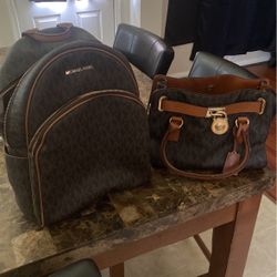 Mk Backpack And Purse