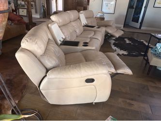 Leather couch/recliner