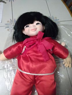 Vtg Beautiful Asian Doll with Baby
