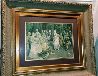 This piece is a reproduction of the famous painting The Concert