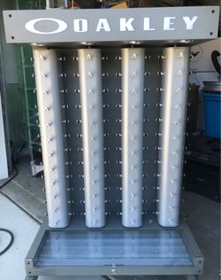OAKLEY SUNGLASS TABLETOP DISPLAY HOLDER WITH LIGHTS AND DRAWER
