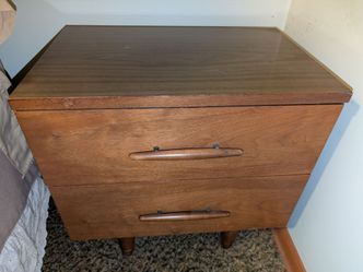 Mid Century Modern Walnut Nightstand
