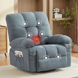 Massage Recliner Chair with Vibration and Lumbar Heating 350LB Capacity