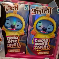 Disney Stitch Snow Cone Swirl Vinyl Plush Key chain bag clip