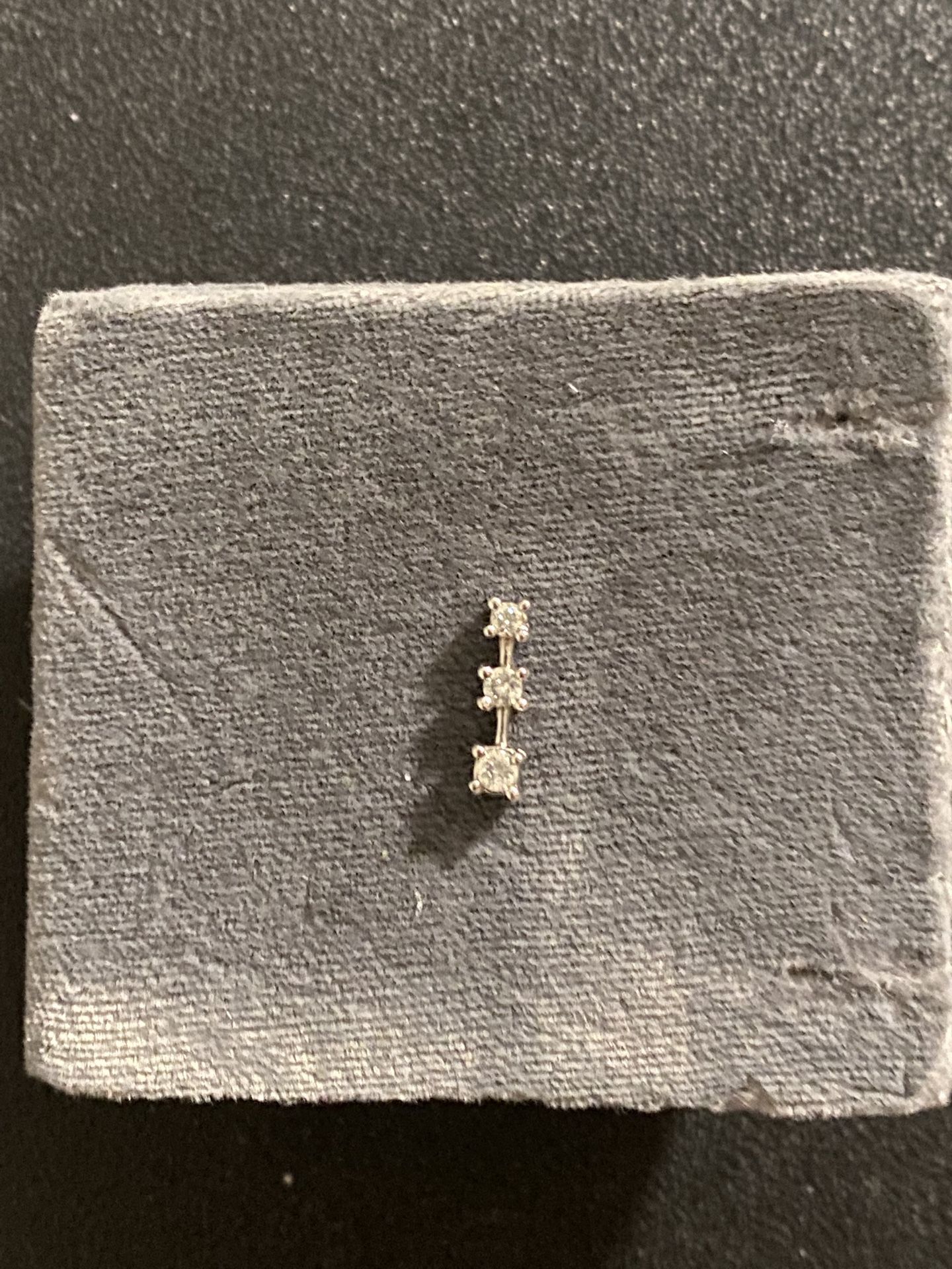 3 Natural diamond 14k White GoldPendant 