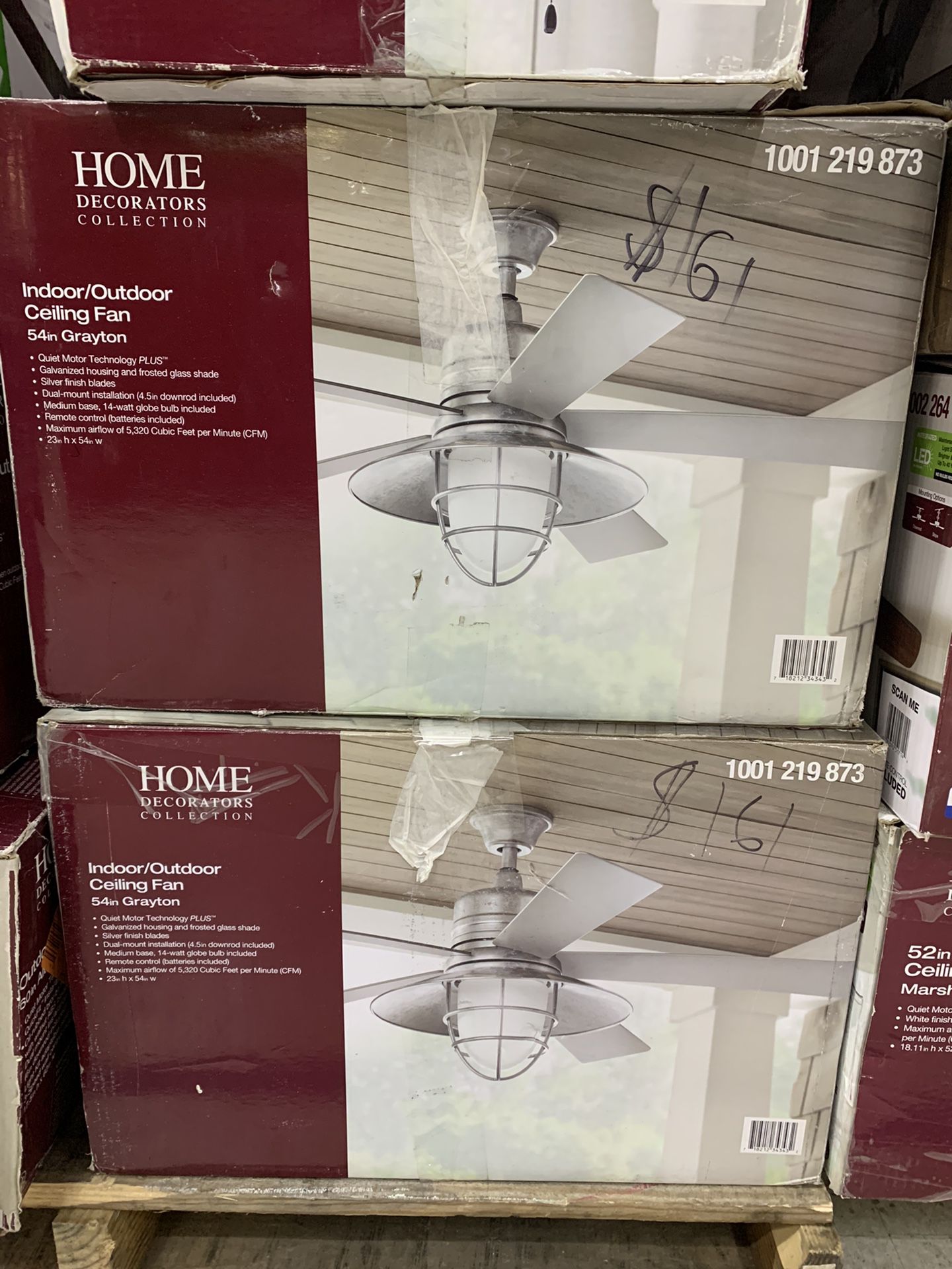 Home Decorators Collection Grayton 54 in. LED Indoor/Outdoor Galvanized Ceiling Fan with Light Kit and Remote Control
