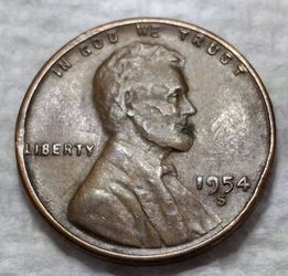 1954 S Lincoln Wheat Cent - Circulated 