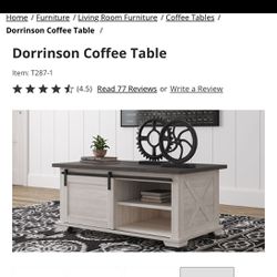 Ashley’s Furniture Dorrinson Coffee Table