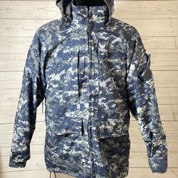 US Navy GORE-TEX NWU 3-in-1 Detachable Fleece Digital Camo Parka Size Med Short