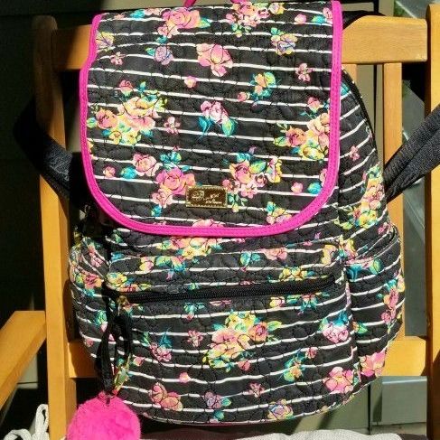 LuvBetsey 100%cotton Quilted Backpack For School Or Traveling