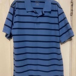 L.L.Bean men’s Polo striped shirt size M