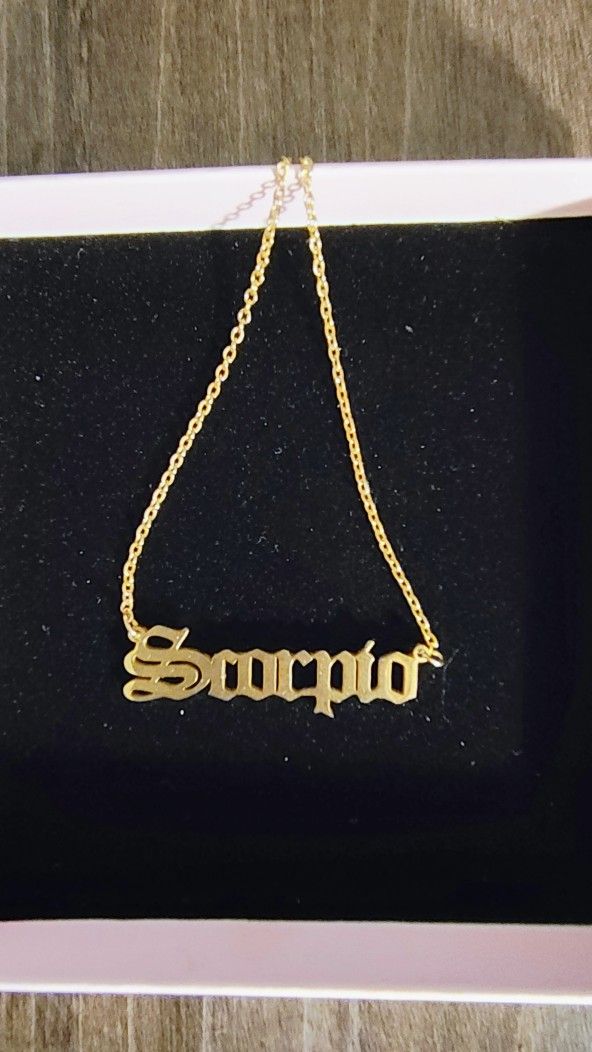 Stainless Steel Zodiac Necklace 