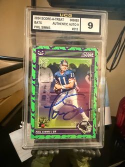 Phill simms signed graded card