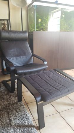 Ikea poang chair and ottoman