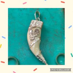 Colmillo de collote con plata original 9.25