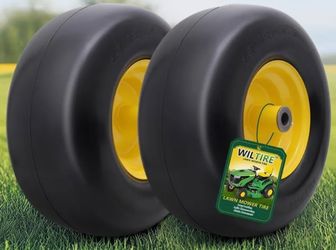New 13x6.50-6 Lawn Mower Tires Flat Free Tire And Wheel With Rim, Solid