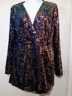 Plus size Sequin romper NEW!😍