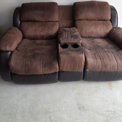 Reclining Sofa & Loveseat Set – Brown – All Seats Recline!
