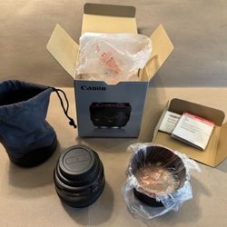 New Canon EF 50mm f/1.2 lens In Box