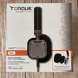 Torque T402V - Headphones with Mic - On-Ear/Over-Ear, Wired, 3.5 mm Jack, New In Box