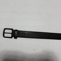 Black On Black Worn Leather Belt