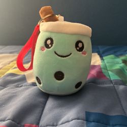 Blue Boba Squeeze Plushie 10cm Height 7cm Width 